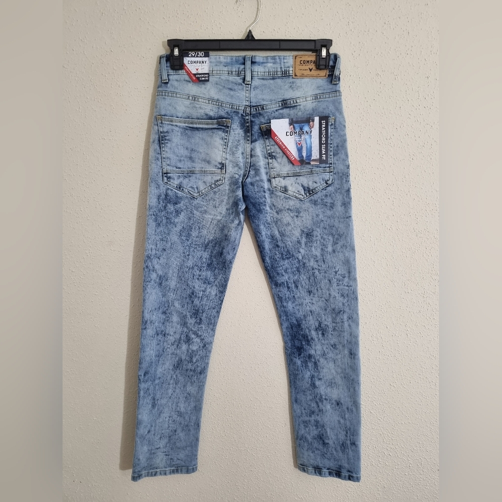 Blue Polo Shirt and Acid Wash Jeans - Picture 9 of 10